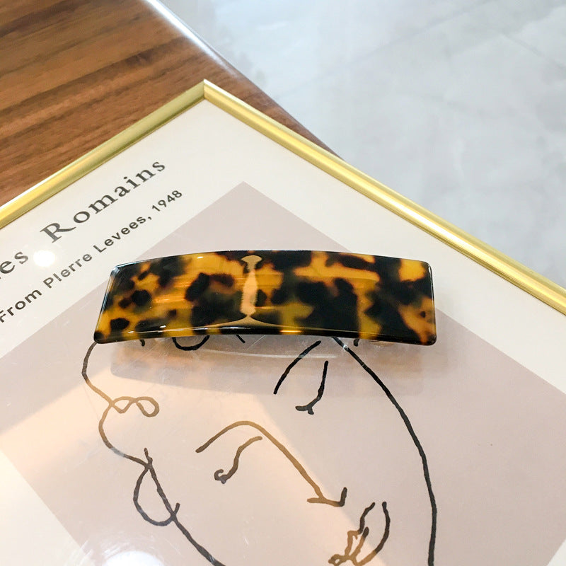 Wholesale Temperament Simple Hair Accessory Horizontal Clip One-line Rectangular Versatile Spring Clip